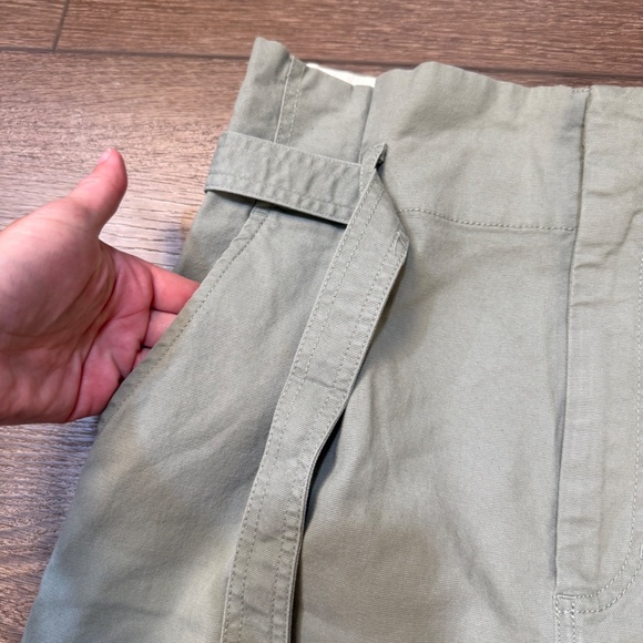 Gap Women's Paperbag Waist Tie Waist Skirt Size 6 Green Tencel Straight Skirt - Picture 4 of 11